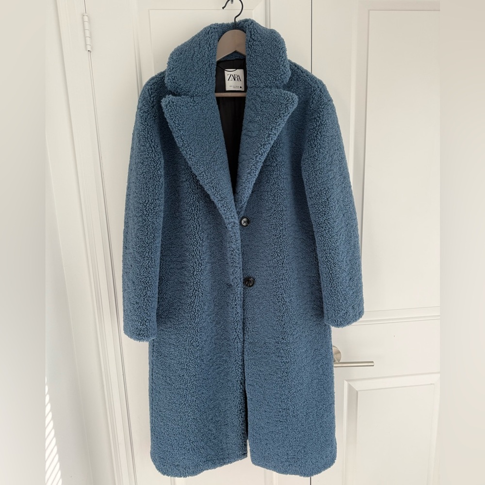 Zara Teddy Fleece Long Jacket